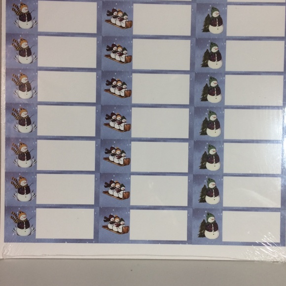 Geographics 150 Holiday Mailing Labels Snow Family - Picture 4 of 7